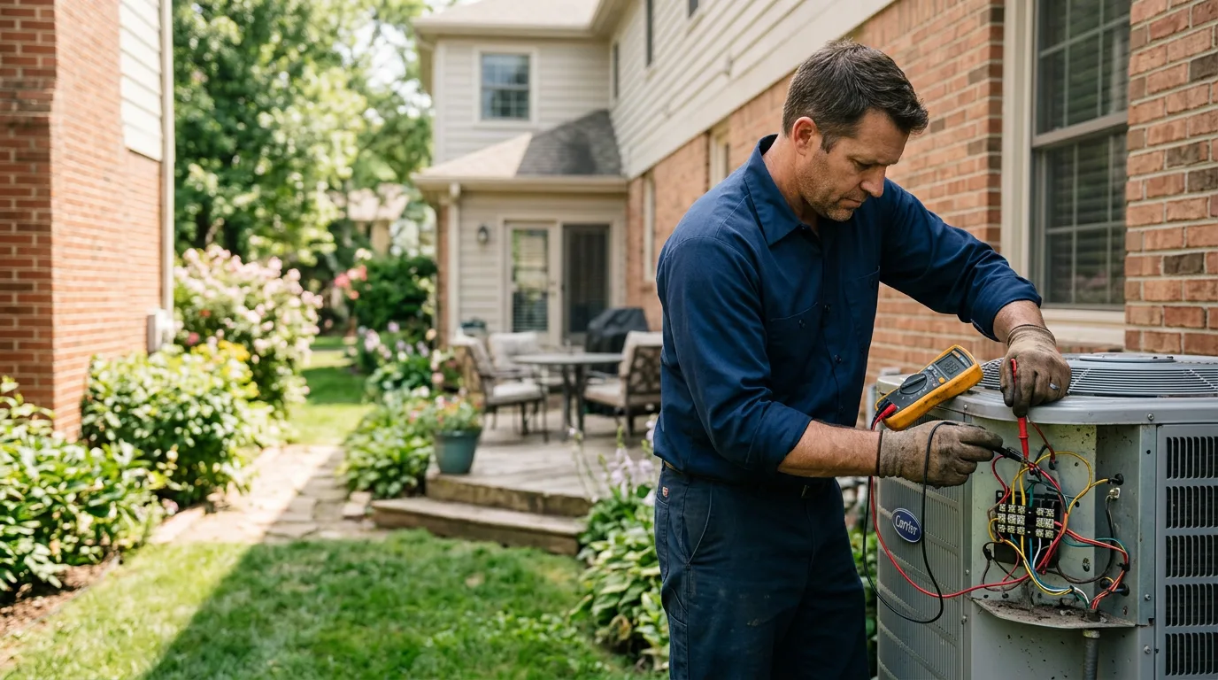 HVAC technician working near Glandorf, OH